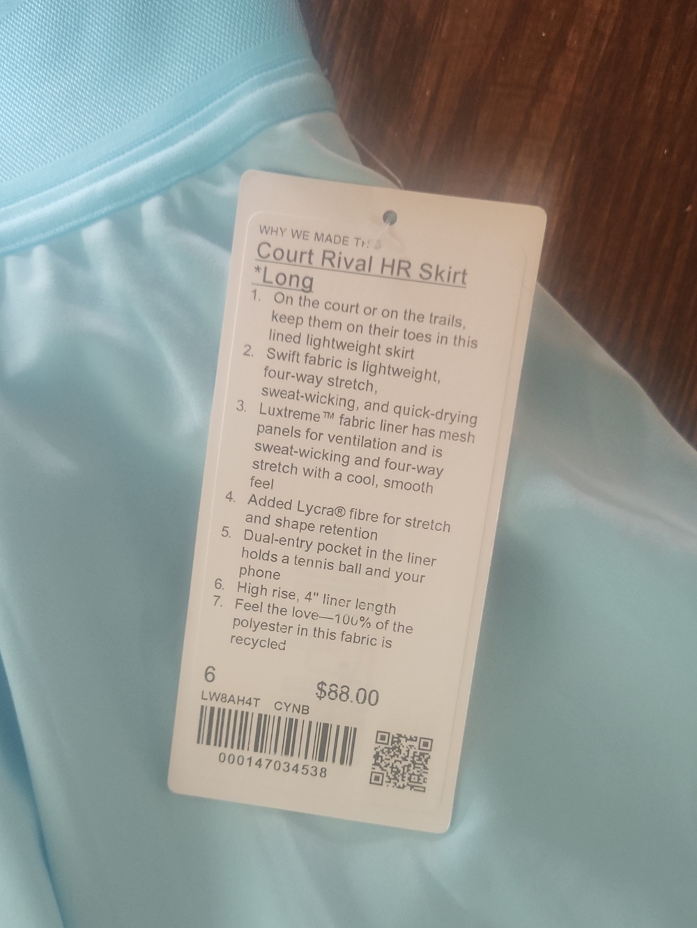 Lululemon Court Rival HR Skirt NWT - Picture 3 of 6